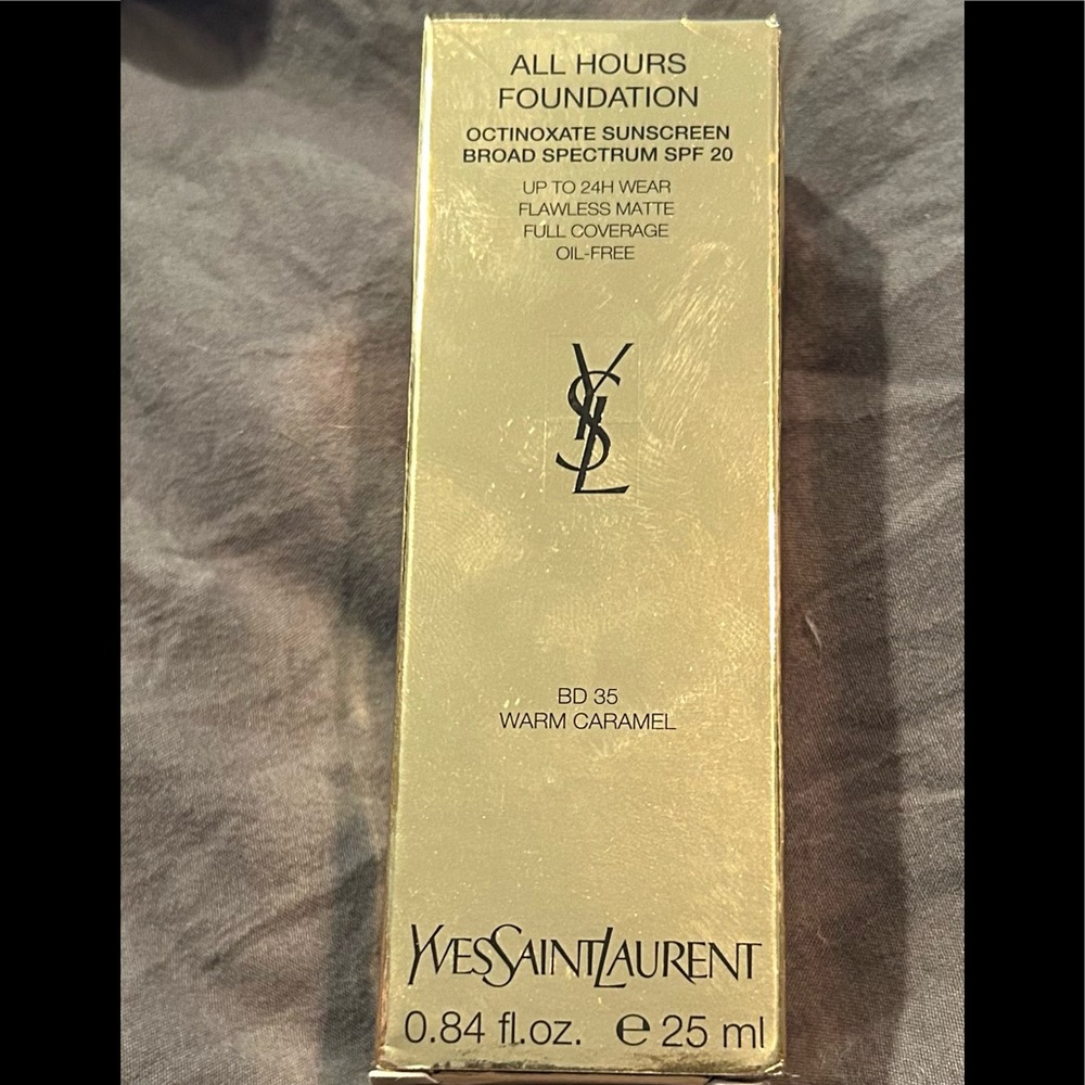 YSL All hours foundation Brand New Warm Caramel
